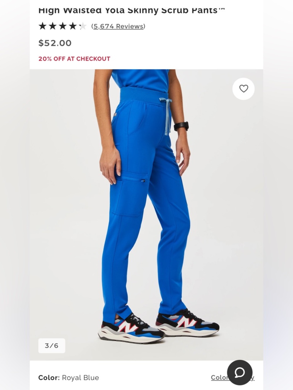 High Waisted Yola Skinny Scrub Pants